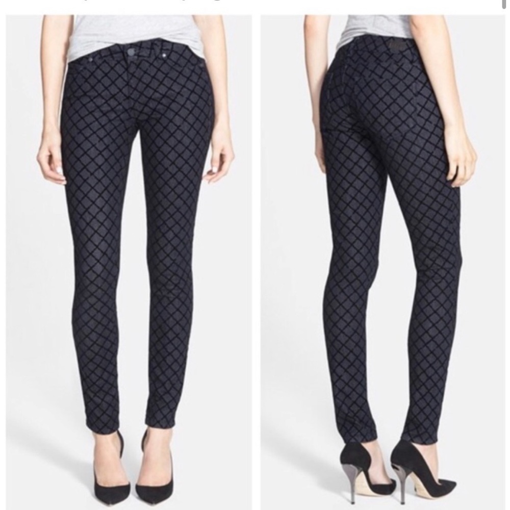 Paige Verdugo Ultra Skinny Jeans w/velvet Diamond Flocking